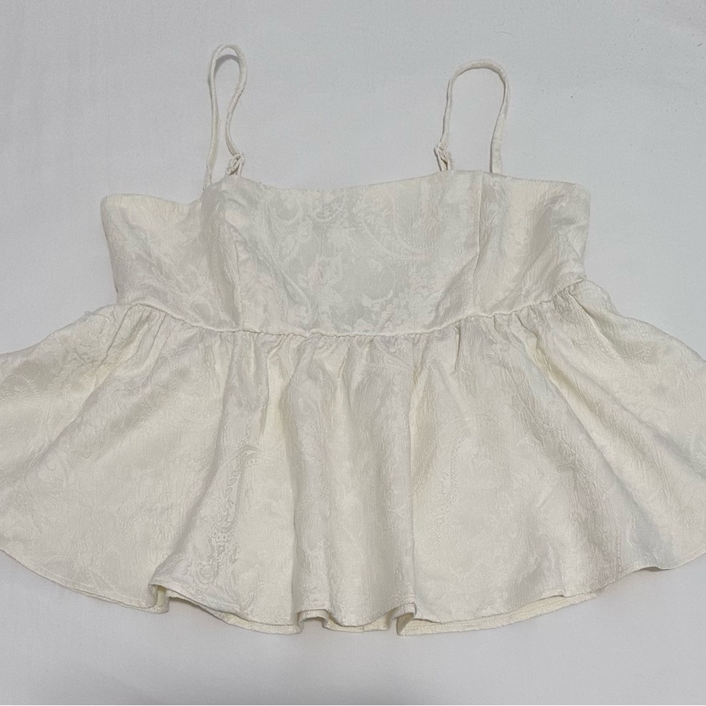 Elegant creme babydoll top